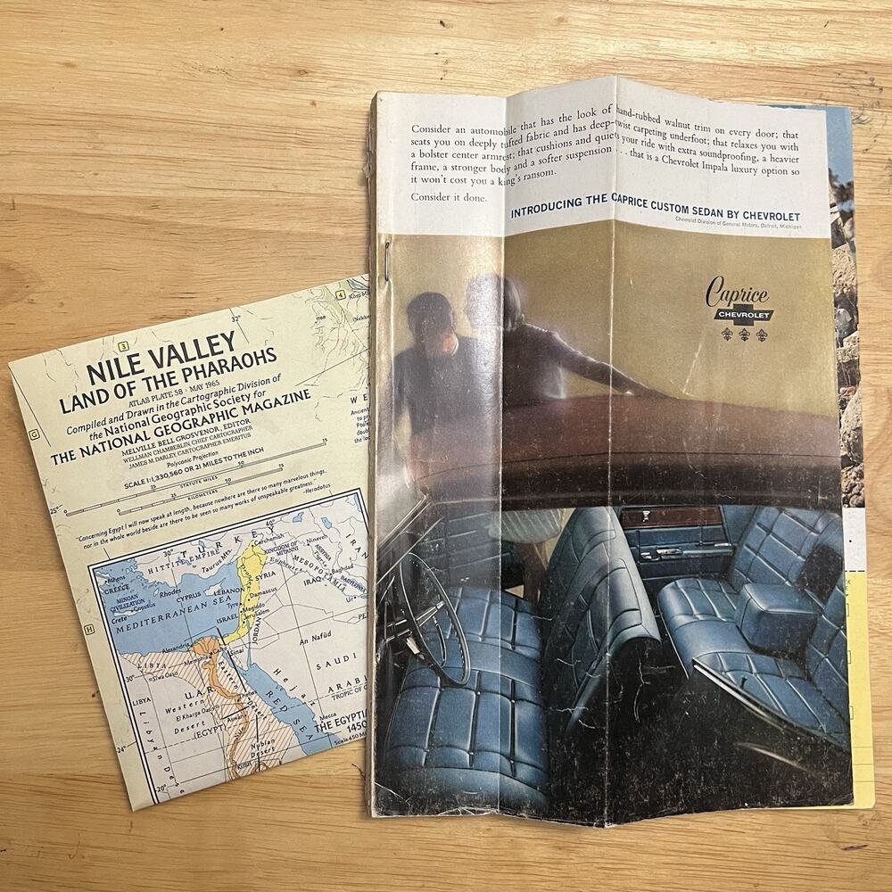 Vintage National Geographic May 1965 Nile River Shrimp Profiles Of Presidents 3
